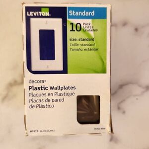 Leviton 10 standard wall plates new in box White home accessories lighting